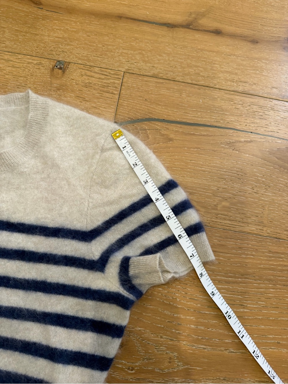 J. Crew Brushed 100% Cashmere Striped Sweater - size Medium - Picture 7 of 7
